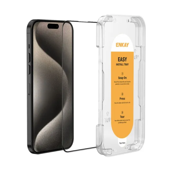 ENKAY 3D Tvrdené ochranné sklo pre Apple iPhone 15 Pro Max