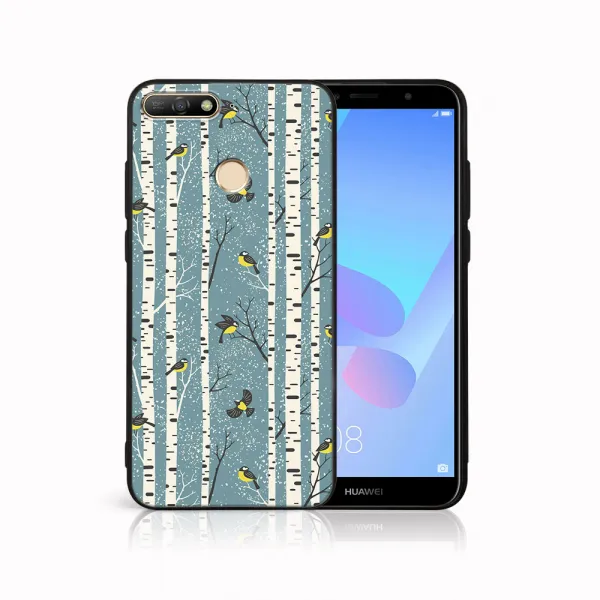 MY ART Kryt s vianočným dizajnom Huawei Y6 Prime 2018 BIRCH (072)