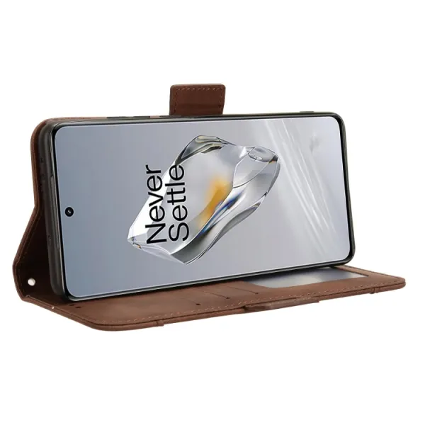 SLOT Peňaženkový obal pre OnePlus 12 hnedý