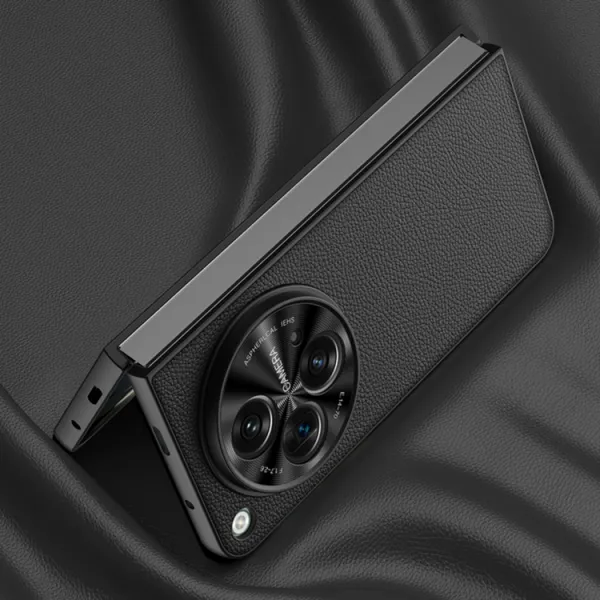 GKK LEATHER Kryt so sklom pre OnePlus Open zelený