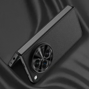 GKK LEATHER Kryt so sklom pre OnePlus Open zelený