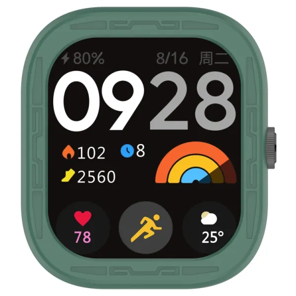 TPU HALF COVER Kryt pre Redmi Watch 4 zelený