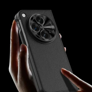 GKK LEATHER Kryt so sklom pre OnePlus Open zelený