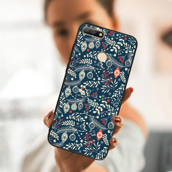 MY ART Kryt s vianočným dizajnom Huawei Y6 Prime 2018 MISTLETOE (070)