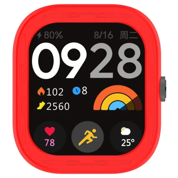 TPU HALF COVER Kryt pre Redmi Watch 4 červený