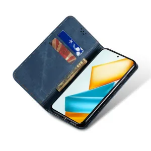 DENIM Peňaženkový kryt pre Honor X7b modrý