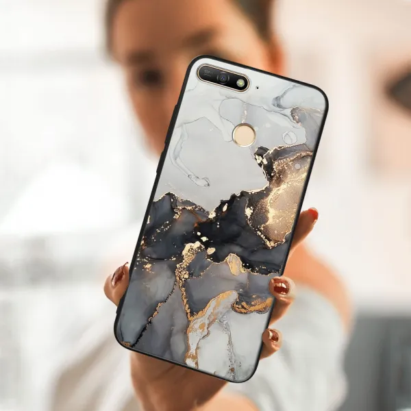 MY ART Ochranný kryt pre Huawei Y6 Prime 2018 GREY MARBLE (140)