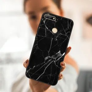 MY ART Ochranný kryt pre Huawei Y6 Prime 2018 BLACK MARBLE (142)
