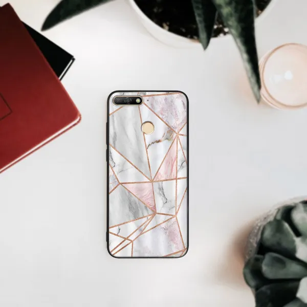 MY ART Ochranný kryt pre Huawei Y6 Prime 2018 PINK MARBLE (143)