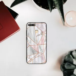 MY ART Ochranný kryt pre Huawei Y6 Prime 2018 PINK MARBLE (143)