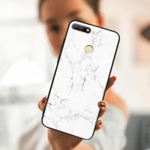MY ART Ochranný kryt pre Huawei Y6 Prime 2018 WHITE MARBLE (144)