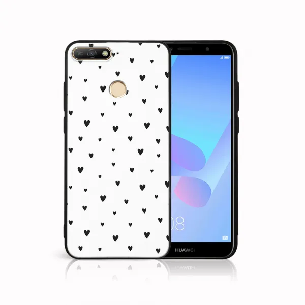 MY ART Ochranný kryt pre Huawei Y6 Prime 2018 BLACK HEARTS (167)