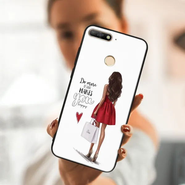 MY ART Ochranný kryt pre Huawei Y6 Prime 2018 RED DRESS (137)