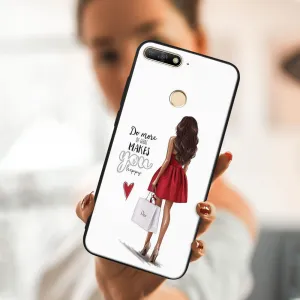 MY ART Ochranný kryt pre Huawei Y6 Prime 2018 RED DRESS (137)