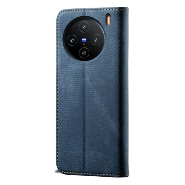 DENIM Peňaženkový kryt pre Vivo X100 Pro 5G modrý