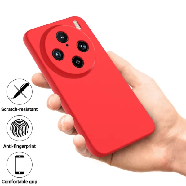 RUBBER Ochranný kryt pre Vivo X100 Pro 5G červený