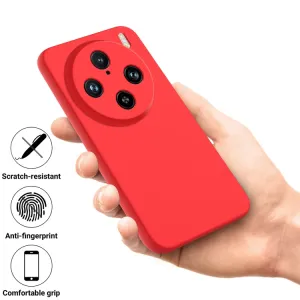 RUBBER Ochranný kryt pre Vivo X100 Pro 5G červený