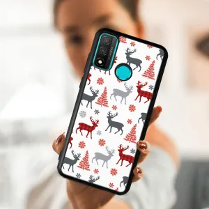 MY ART Kryt s vianočným dizajnom Huawei P Smart 2020 DEER (068)