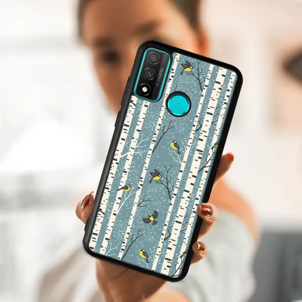 MY ART Kryt s vianočným dizajnom Huawei P Smart 2020 BIRCH (072)