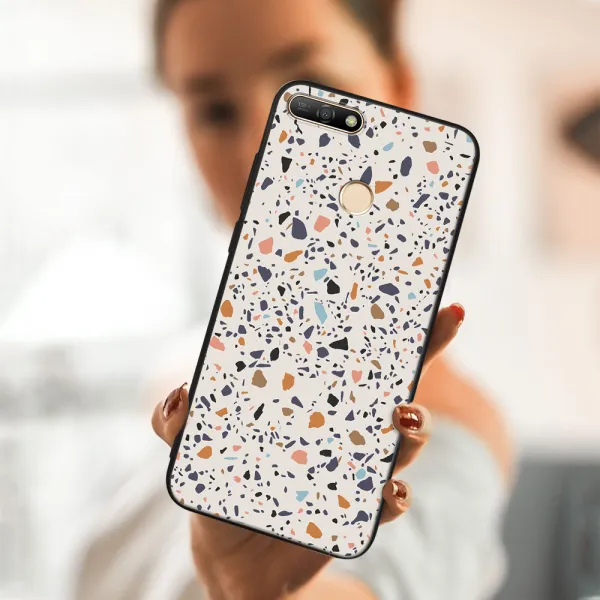 MY ART Ochranný kryt pre Huawei Y6 Prime 2018 BEIGE TERRAZZO (162)