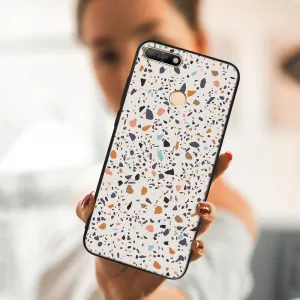 MY ART Ochranný kryt pre Huawei Y6 Prime 2018 BEIGE TERRAZZO (162)