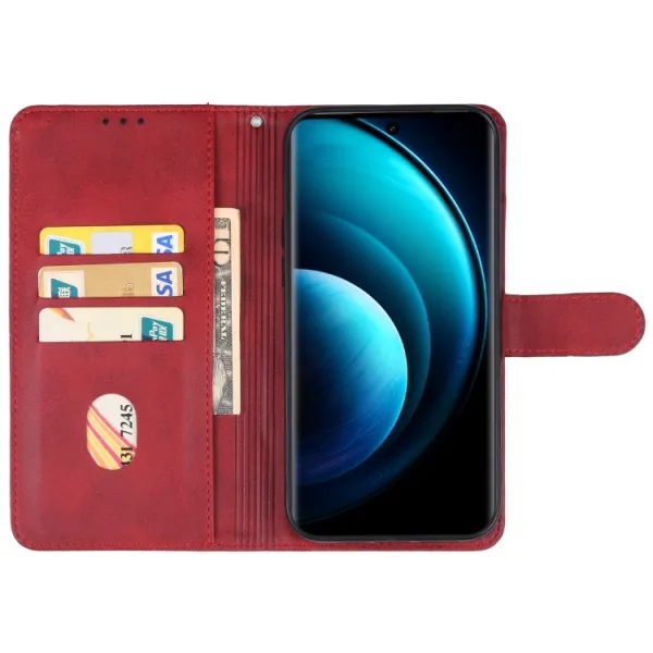 SMOOTH Peňaženkové puzdro pre Vivo X100 Pro 5G červené
