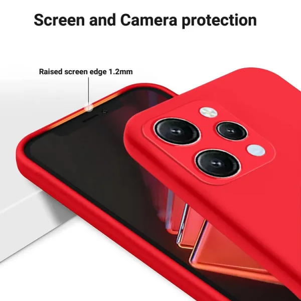 RUBBER Ochranný kryt pre Xiaomi Redmi 12 červený