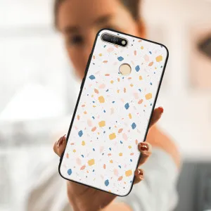 MY ART Ochranný kryt pre Huawei Y6 Prime 2018 ORANGE TERRAZZO (165)