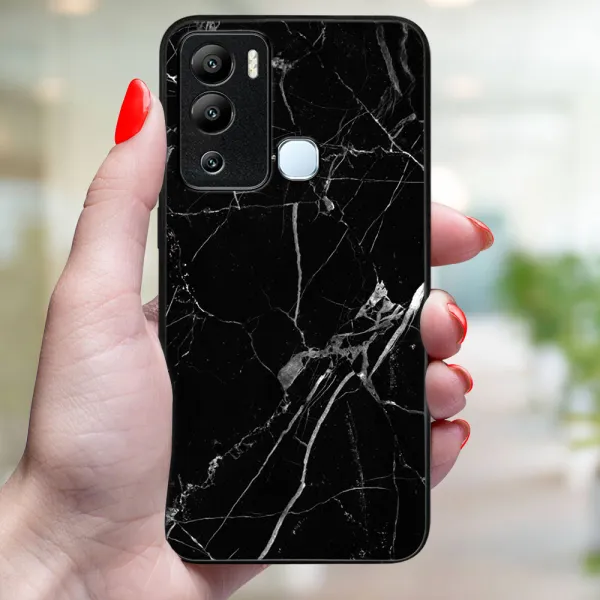 MY ART Ochranný kryt pre Infinix Hot 12i BLACK MARBLE (142)