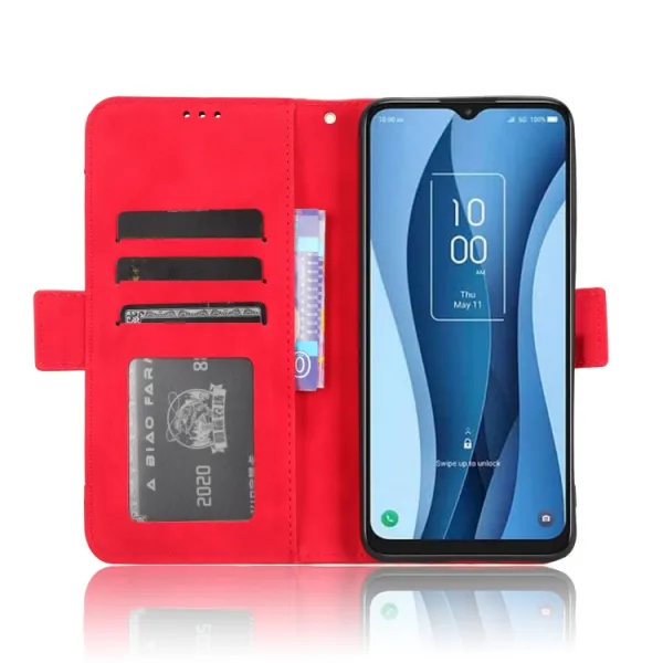 SLOT Peňaženkový obal pre TCL 40 NXTPAPER 5G červený