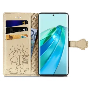 ART ANIMALS Peňaženkový obal pre Honor Magic5 Lite zlatý