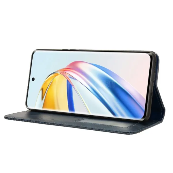 BUSINESS Peňaženkový kryt pre Honor Magic6 Lite 5G modrý