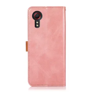 KHAZNEH DUAL-COLOR Peňaženkový kryt pre Samsung Galaxy Xcover 7 ružový