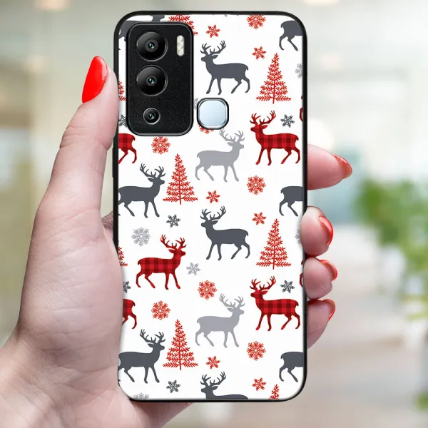 MY ART Kryt s vianočným dizajnom Infinix Hot 12i DEER (068)