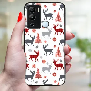 MY ART Kryt s vianočným dizajnom Infinix Hot 12i DEER (068)