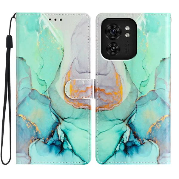 ART Peňaženkový kryt pre Motorola Edge 40 GREEN MARBLE