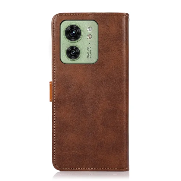 KHAZNEH DUAL-COLOR Peňaženkový kryt pre Motorola Edge 40 hnedý