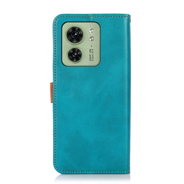 KHAZNEH DUAL-COLOR Peňaženkový kryt pre Motorola Edge 40 modrý