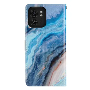 ART Peňaženkový kryt pre Motorola Edge 40 BLUE MARBLE
