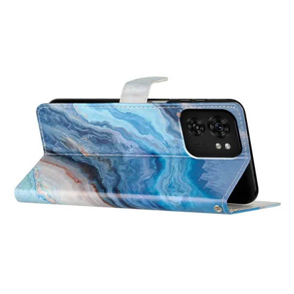 ART Peňaženkový kryt pre Motorola Edge 40 BLUE MARBLE