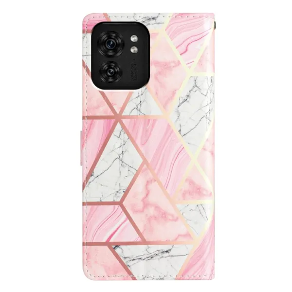 ART Peňaženkový kryt pre Motorola Edge 40 PINK MARBLE