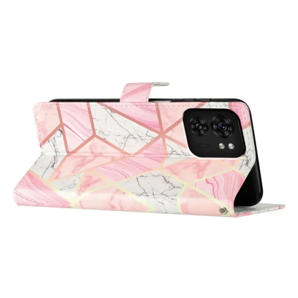 ART Peňaženkový kryt pre Motorola Edge 40 PINK MARBLE