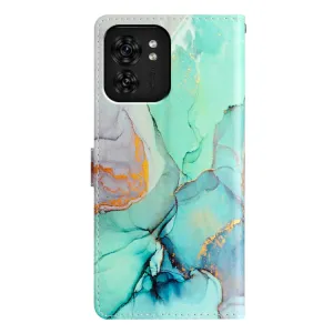 ART Peňaženkový kryt pre Motorola Edge 40 GREEN MARBLE