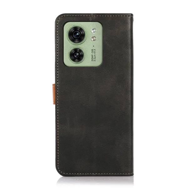 KHAZNEH DUAL-COLOR Peňaženkový kryt pre Motorola Edge 40 čierny
