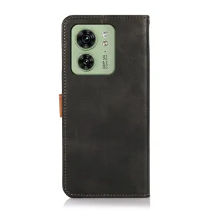 KHAZNEH DUAL-COLOR Peňaženkový kryt pre Motorola Edge 40 čierny