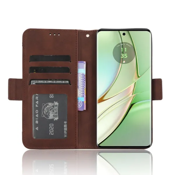 SLOT Peňaženkový obal pre Motorola Edge 40 hnedý