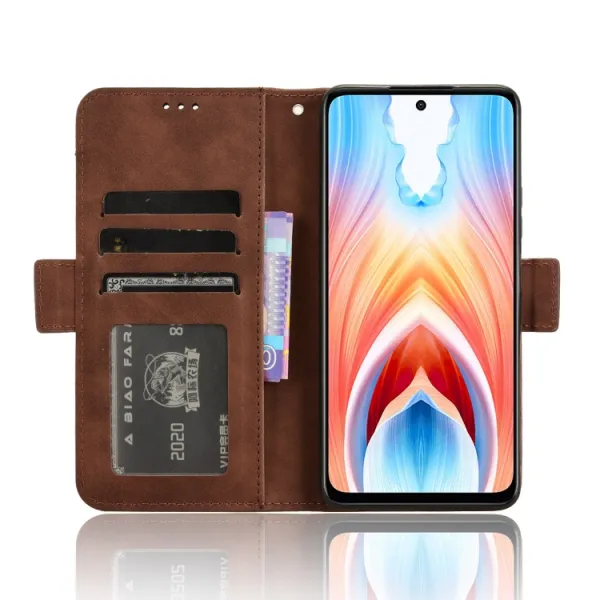 SLOT Peňaženkový obal pre Oppo A79 5G hnedý