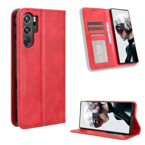 BUSINESS Peňaženkový kryt pre Nubia Redmagic 9 Pro 5G červený