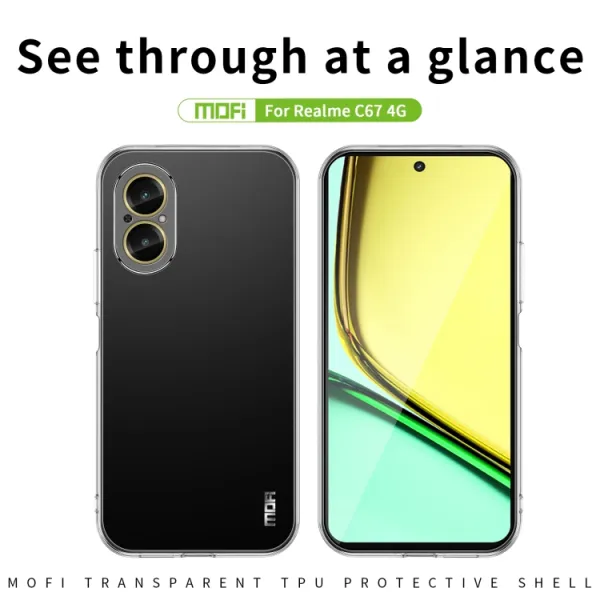 MOFI TPU Silikónový kryt pre Realme C67 priehľadný
