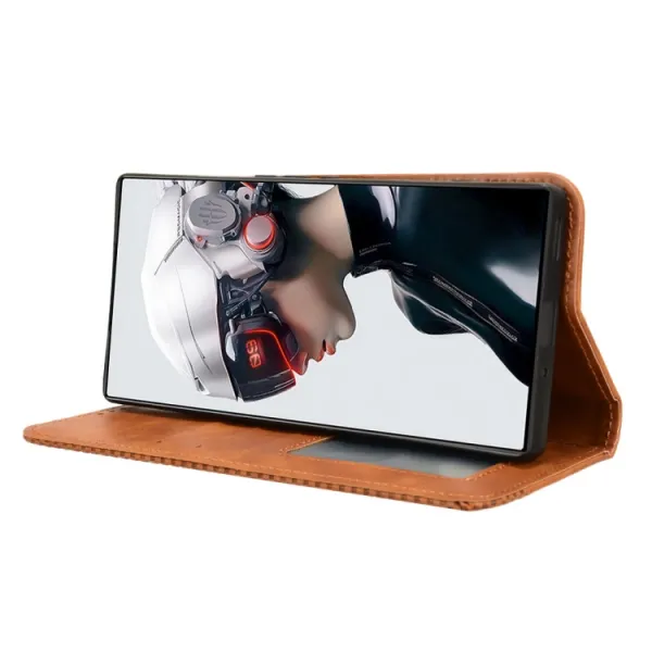 BUSINESS Peňaženkový kryt pre Nubia Redmagic 9 Pro 5G hnedý
